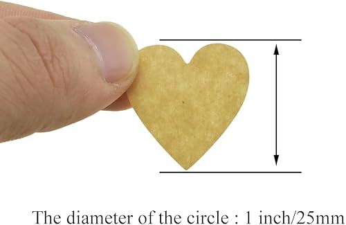 Miniatura 8 de HAHIYO 500 unidades de etiquetas adhesivas de papel kraft marrón natural de 1 pulgada, rollo redondo en blanco para escribir en adhesivo permanente