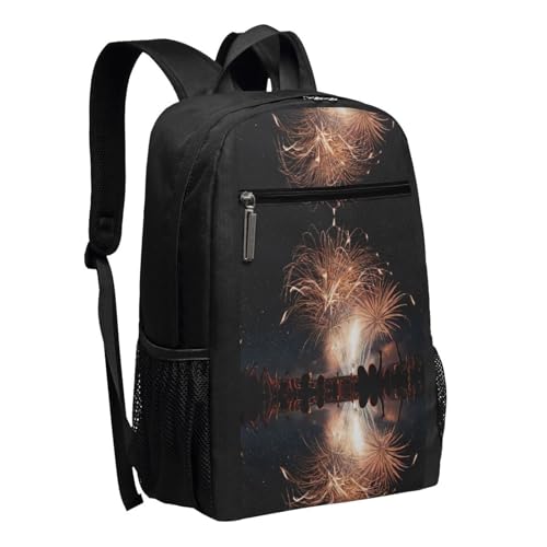 Fireworks Backpack 17 Inches, Unisex Sports Rucksack, Large-Capacity Travel Bag, Business Backpack.2