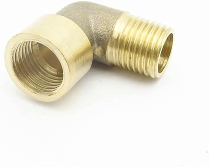Pipe connector, BSP Male to Female Thread 90 Degree Elbow, Brass Pipe Fitting Adapter Coupler Connector(1/2")