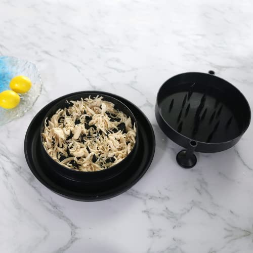 Chicken Shredder,7Inch Meat Shred Machine,Chicken Breast Shredder Tool Twist With Handles And Non-Skid Base Mat Chicken Grinder Suitable For Pulled Pork, Beef And Chicken (Black) #TOP6