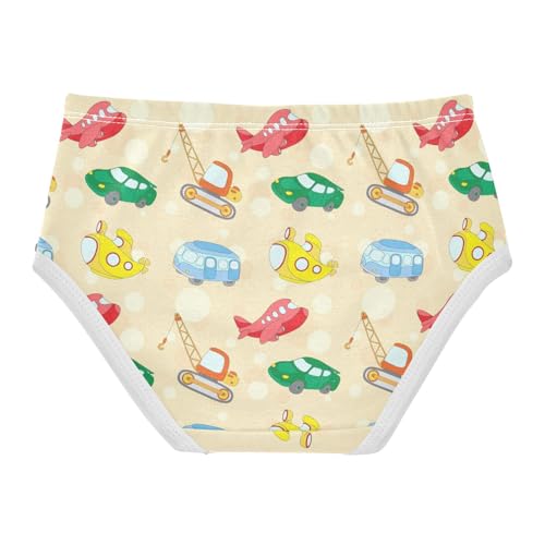 Transport Car Girls Underwear Cotton Bus Girls Briefs Soft Toddler Underwear 2T Multi2