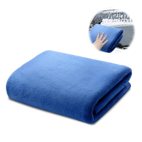 GHKLNY Toallas de microfibra superabsorbentes para detalles de automóviles, extra grandes, ultrasuaves, superabsorbentes y suaves para automóviles (azul, 30 x 70 cm)