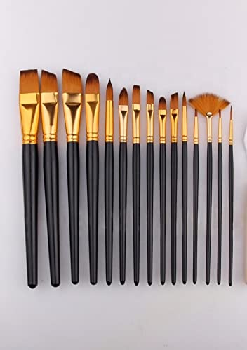 Universal Hub Paint Brushes Round Pointed Tip Nylon Hair Artist Acrylic Brush for All Purpose Oil Watercolor Painting Professional Kits - Set of 12. (B09L6GV96B) Amazon Price History, Amazon Price Tracker