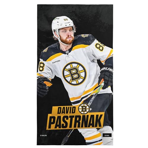 Northwest NHL Boston Bruins Beach Towel, 30" x 60", David Pastrnak