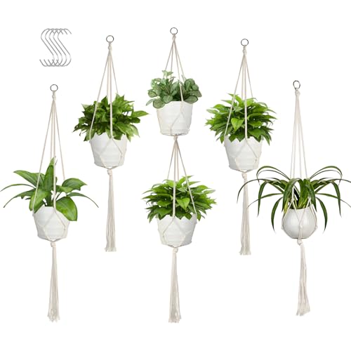 koitoy 5 Stück Makramee Blumenampel,Baumwollseil Hängeampel Blumentopf Robust…