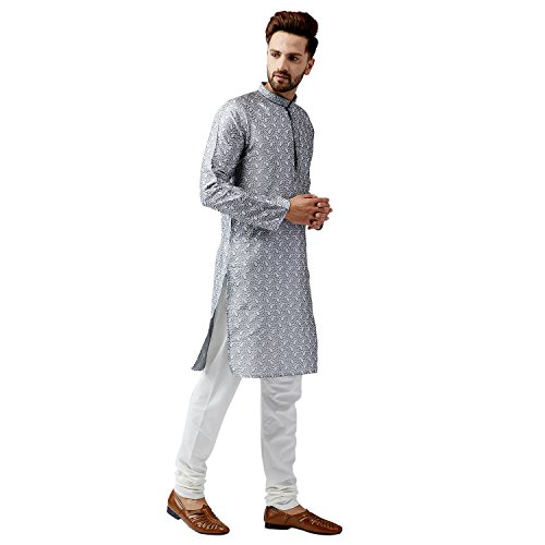 Image of SOJANYA (Since 1958 Men's Silk Blend Kurta Churidar Pyjama Set
