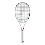 Racquet-Technologie: FSI-Leistung: Breiterer Saitenabstand erhöht Kraft, Spin und Spielbarkeit; Hybrid-Rahmen-Konstruktion: Eine Mischung aus quadratischen und elliptischen Rahmenformen bietet die perfekte Balance von Gefühl, Präzision und Reaktionsfähigkeit.