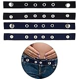 ✅ [MATERIAL ELÁSTICO - TRES POSICIONES DIFERENTES] Este extensor de la cintura del pantalón es cómodo de llevar y permite elegir diferentes posiciones ajustando los botones de presión - hecho de 82% poliéster y 18% spandex.