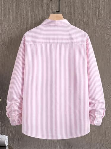 Image of Afflatus Men's Striped Casual Regular Fit Shirt Cotton Blend Stripe Full Sleeve Stylish Shirt for Men
