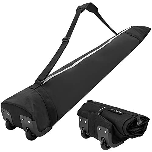 AzReference Ski Bag with Wheels, Roller Bag Wheeled Ski Bag for Air Travel Store & Transport Snowboard Up to 190 cm