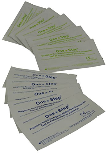 One Step 40 x Ovulation Test Strips 20mIU Fertility Tests + 10 x 10mIU Pregnancy Test Strips
