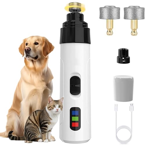 Silent Groom Pro Nail Grinder, 2025 Upgraded Silent Groomer Pro Nail for Dogs, Super Quiet for Home Use Pet Nail Clipper, Rechargeable USB Charging Pet Nail Grinder for Dog&Cat