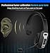 Bluetooth Headset with Microphone,Noise Cancelling with Mute Button, Very Strong Wireless Range, All-Day Comfort On Ear Headphones 60 Hrs Working time for Trucker/Work/PC/Call Center/Meeting/Office