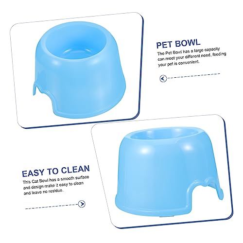 SEWOART Plastik Hundenapf Rund Robust Mit Großem Fassungsvermögen Aus Strapazierfähigem Kunststoff in Blau Für Hunde Und Katzen Haustierfütterung