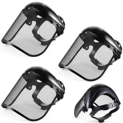Copkim 3 Pack Safety Face Shield with Mesh Visor