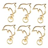 EXCEART メタルドルフィンキーホルダー 20個 ジュエリー作り用留め具 大人向け 合金製 精巧な仕上がり ネックレスやブレスレット製作に