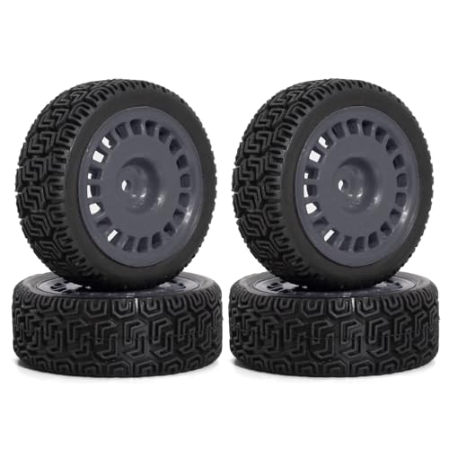 RC�^�C���Z�b�g For Tamiya XV01 XV02 For TT01 For TT02 PTG-2 1/10 4�� 68mm �S���^�C���z�C�[���^�C�� RC�����[�p ���[�V���O�J�[�A�b�v�O���[�h�p�[�c(Grey)