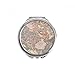Rusty Rough Iron Texture Rust Hand Compact Mirror Round Portable Pocket Glass