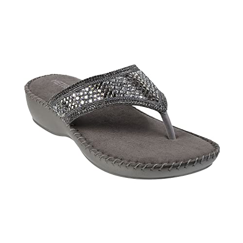 Image of Mochi Women Suede Leather Comfort Slip-on Sandal