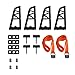 Produktbild Ladungsbegrenzer Lastanschläge für Dachträger Einstellbar 4X + 2X (3m Gürtel) Set - Auto Aludachträger Load Stopper Transportsysteme Lastanschläge