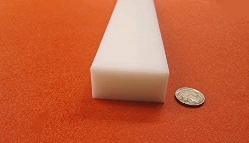 White HDPE (High Density Polyethylene) Rectangular Bar 1.00