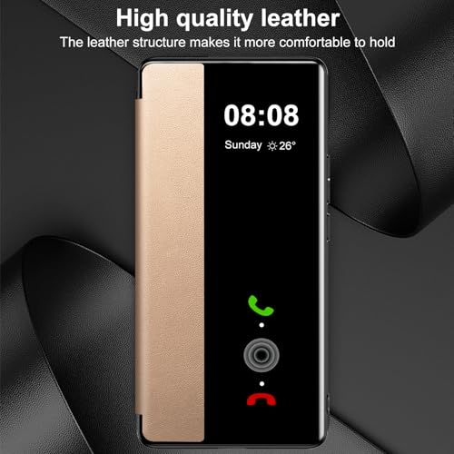 for Samsung Galaxy S25 Plus Case Flip Leather Clear S-View, Touchable Window, for Samsung S25 Plus Phone Case Smart Window Hard Flip Shockproof Protective Cover Galaxy 5G S25 Plus Case Clear View