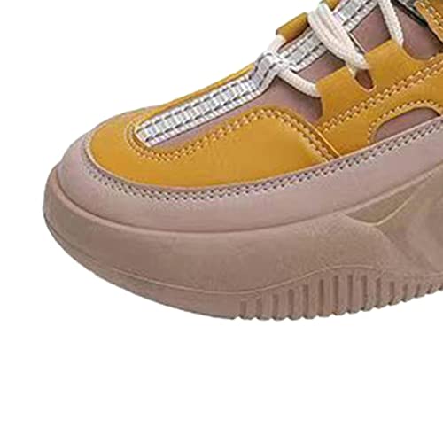 Image of Club Bollywood Womens Casual Shoes Slip On Sports Shoes Comfortable Outdoor Walking Shoes 38 Yellow|Clothing Shoes & Accessories | Womens Shoes |Flats & Oxfords|1 Womens Shoes