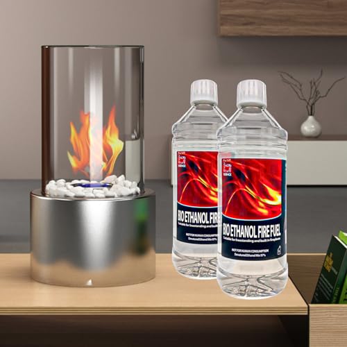 Premium Bioethanol Fuel, 2L Bio Ethanol Liquid Fuel for Fire Pits, Eco-friendly Renewable Energy for Bioethanol Fireplaces, High Purity Clean Burning for Stoves, Table Top Burners, 2 Pack - Image 4