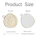 PONATIA Wax Seal Stickers - 50 Pcs Eucalyptus Self- Adhesive Wedding Invitation Seal Stickers, Perfect for Invitation Cards, Envelopes, Christmas, Gift Wrapping, Party (Champagne)
