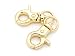 CRAFTMEmore Lobster Claw Clasps Trigger Snap Hooks 1 1/4" x 1/2" Landyard Swivel Clip 10 Pack A4348 (Gold)
