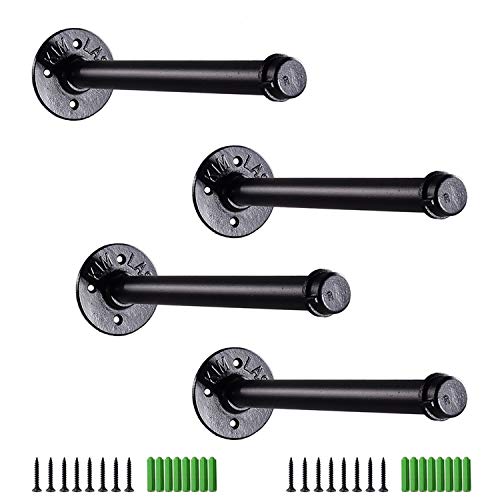 Preisvergleich Produktbild 4 Retro Regalhalterung, Flanschleiste Wandregal aus Eisen Regalträger Regal Unterstützung Schwerlastträger Regalkonsole Stabil Deko in 3 Größen (30cm)