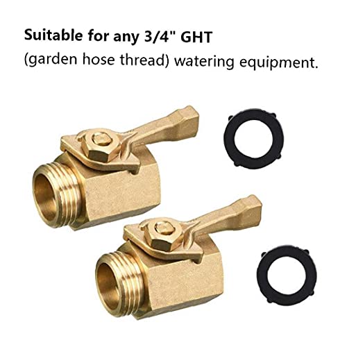 Slangafschakeling Tuin Heavy Duty Brass 3/4 Inch Hexagonal Single-Way Kogelklep 2pcs Praktische DIY Tools - Image 8