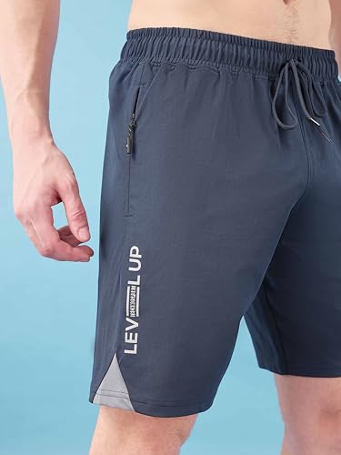 Image of TECHNOSPORT Mens Regular Fit Solid Shorts for Gym, Workout & Sports with Anti Microbial, Techno Dry
