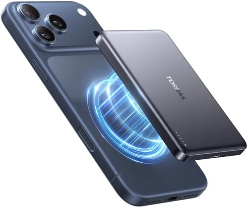 （07:30時点） TORRAS MiniMag 10000mAh 大容量 燃えない モバイル バッテリー MagSafe対応 15W急速充電 マグネット式 ワイヤレス充電器 マグセーフPD22.5W 2台同時充電 iPhone12～17 対応（スペースグレー）