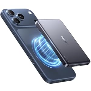 TORRAS MiniMag Power Bank,Ultra-Slim 10,000mAh Magnetic Wireless Portable Charger, 22.5W Fast Charging iPhone Air MagSafe Battery Pack Designed for iPhone 17 Pro Max/17 Pro/Air/16/15/14/13/12, Gray