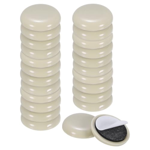 Image of M METERXITY 24-Pack Furniture Sliders, 1 inch Diameter EVA Foam Felt Pad Self-Adhesive Mover Glides for Carpet /Chair /Tables, Furniture Round Pads Floor Protectors [White]