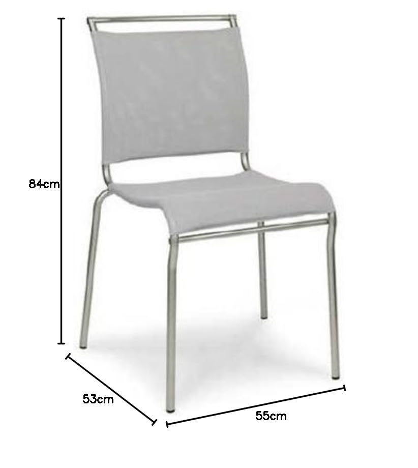 Calligaris Set of 2 Air Chairs, Satin - Grey : Amazon.it: Home