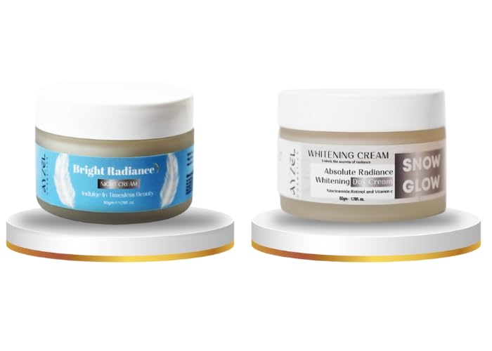 Image of Premium Skincare Kit | Nourishing Bright Radiance Night Cream (50g) with Nourishing Snow Glow whiting cream (50g) Deep Moisturizing & Skin Brightening Daily Cream | Non-Greasy Formula for Soft, Smooth & Radiant Skin (Set of 2)