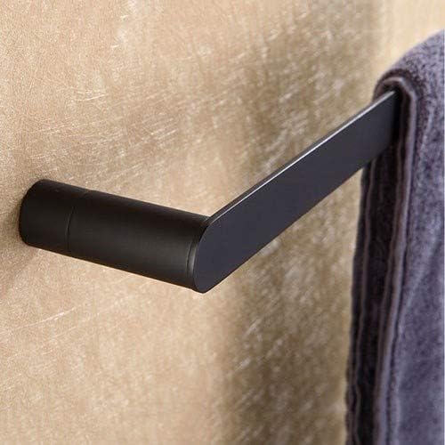 タオルバー モダンなタオルホルダー 304 ステンレススチール 布レール 壁取り付け式 バスルームラック ブラック タオルバー ネジ