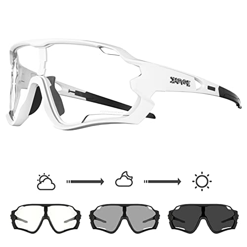 KAPVOE Selbsttönend Fahrradbrille TR90 Rahmen Herren Damen UV400 Schutz Design der...