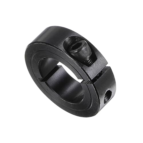 QUARKZMAN Welle Kragen 1 Bohrung 1-3/4 AD 1/2 Breite Schwarzoxid Galvanisierung Einzeln Geteilte Achse Klemmring mit Stellschraube