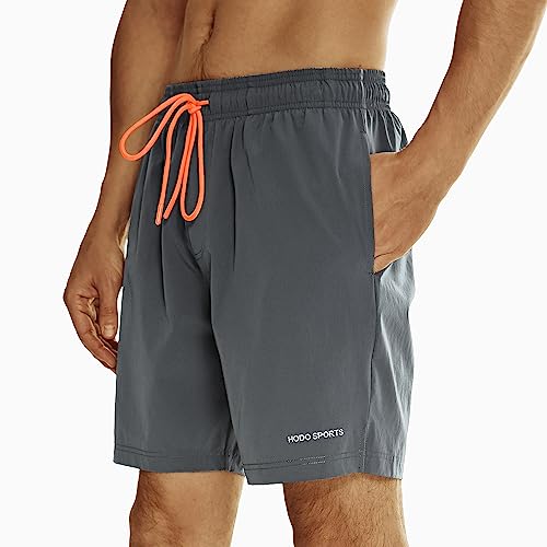 Image of HODOSPORTS Mens Swim Trunks 7 inch Quick-Dry Swim Shorts with Mesh Lining and Pockets