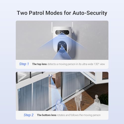 EZVIZ by Hikvision|H9C Dual-Lens(5MP+5MP) Pan & Tilt Wi-Fi Camera|Two-Way Talk|AI-Powered Human/Vehicle Detection|Active Defense with Siren and... - Image 3