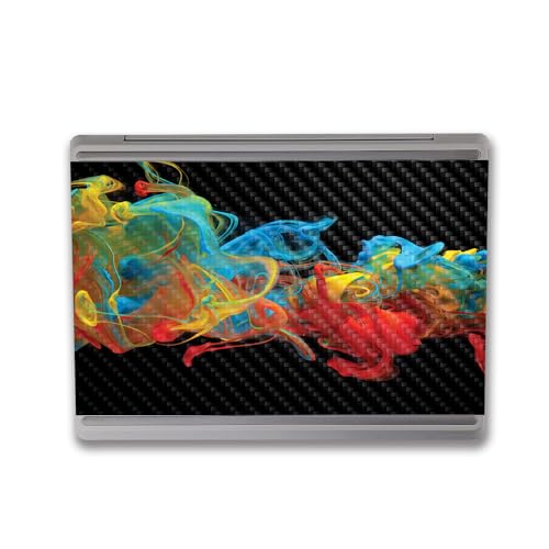 Image of MightySkins Carbon Fiber Skin Compatible with Microsoft Surface Laptop Go 3 (2023) Full Wrap Kit - Primary Smoke | Protective, Durable Textured Carbon Fiber Finish | Made in The USA