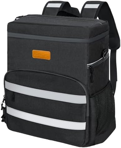 30L Kühltasche Groß, Faltbare Isolierte Kühlbox als Kühlrucksack, Kühlkorb & Thermotasche (Cooler Bag), 24+ Std Kalt, Wasserdicht & Auslaufsicher für Camping Picknick Strand BBQ