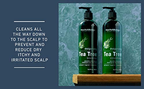 New York Biology Tea Tree Shampoo And Conditioner Set - Deep Cleanser - Relief For Dandruff And Dry Itchy Scalp thumb #4