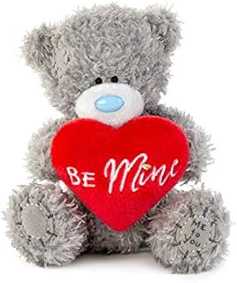 Me to You Tatty Teddy with 'Be Mine' Heart - Official Collection, Blue,grey,red