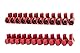 RASMACOR | PRO 16 mm2 | Connex Lüsterklemmen-Set 2-teilig - 12-polig - Kabelquerschnitt 16 mm² - rot | Rahmenklemmen | 12-polige Klemmleiste | Hausinstallation