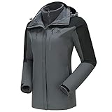 Women Ski Jacket Winter Fleece - Waterproof 3-in-1 Jacket Insulated Coat Windbreaker Outdoor Fashion