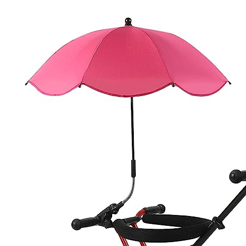 Sombrilla Cochecito Bebe Universal - Sombrilla Universal Para Carrito Bebe Y Paseo Protección Uv 50+, Parasol Carro Bebe Universal Con Clip Ajustable Rotación 360 ° - Diámetro 66cm